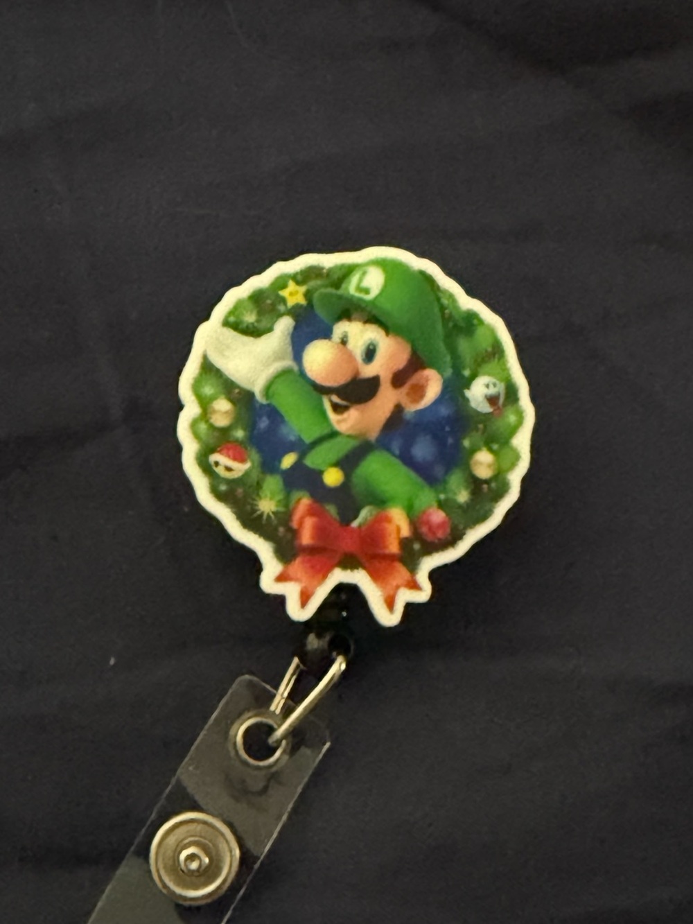 Luigi Themed Gaming Badge Reel - Green